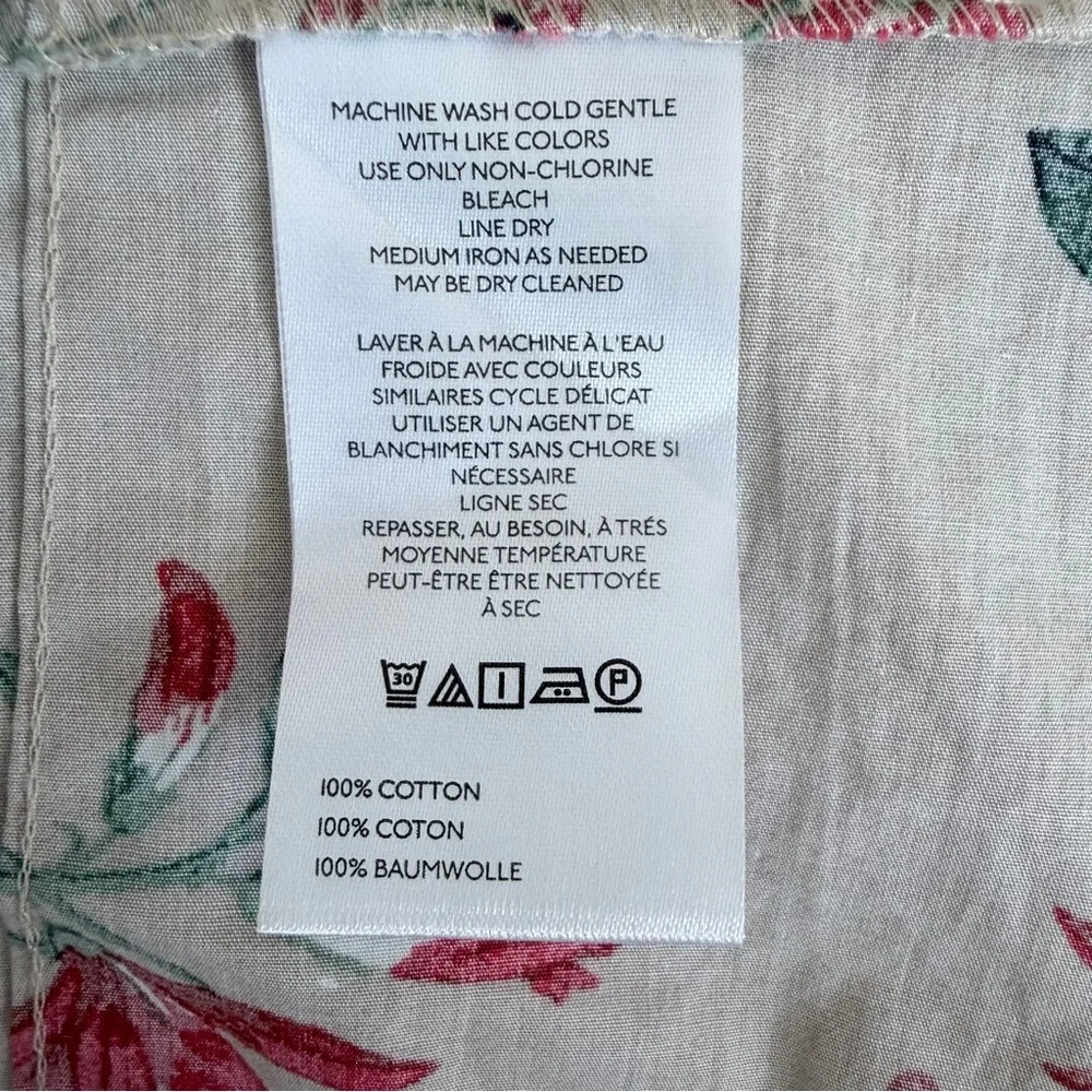 Anthropologie The Somerset Maxi Dress Cotton Tiered Size Small Khaki Floral - Picture 11 of 12